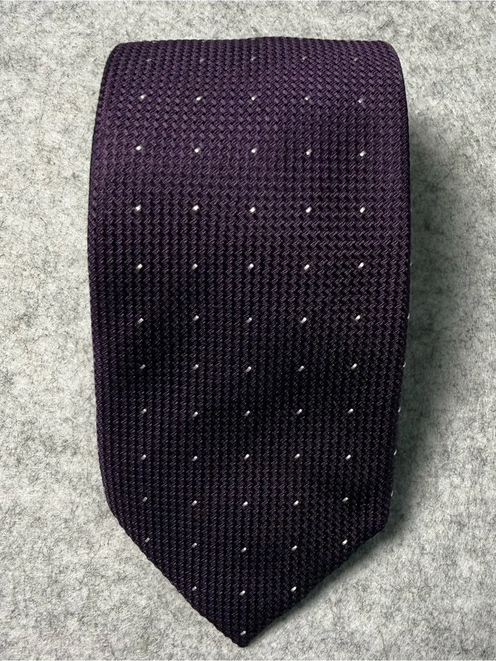 Charles Tyrwhitt Deep Purple 100% Silk Tie with Tiny Silver Dots